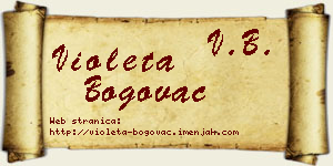 Violeta Bogovac vizit kartica